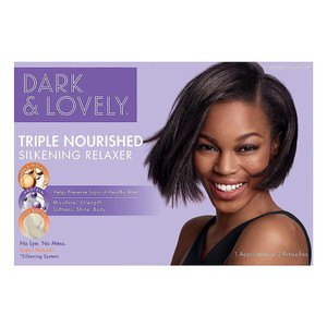 Dark and Lovely Triple Nourished Silkening Relaxer Hair Color Plus Creme Kit 1Ea