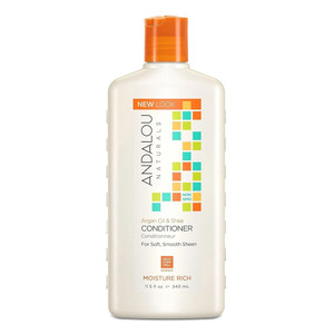 Andalou Naturals Moisture Rich Argan Oil and Shea Conditioner for Soft and Smooth Sheen Hair 11.5Oz (340ml)