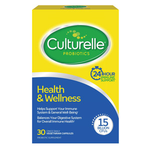 Culturelle Health and Wellness Probiotic Capsules for Digestive and Immune Support 30Ea