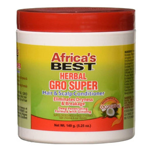 Africas Best Herbal Gro Super Hair and Scalp Conditioner for Deep Nourishment and Growth 5.25Oz (149g)