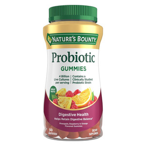 Natures Bounty Probiotic Gummies Digestive Health for Gut Health 60Ea
