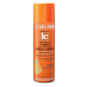 Fantasia IC Hair Polisher Carrot Sheen Spray for Moisturizing Strength and Shine 14Oz (397g)