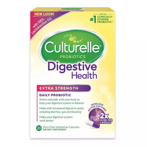 Culturelle Extra Strength Digestive Health Daily Probiotic Formula Once Daily Vegetarian Capsules, 20 Ea Culturelle Extra Strength Digestive Health Daily Probiotic Formula Once Daily Vegetarian Capsules, 20 Ea