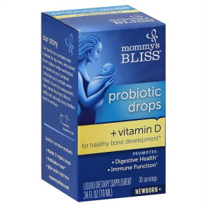 Mommys Bliss Baby Probiotic Drops Plus Vitamin D, 0.34 Oz