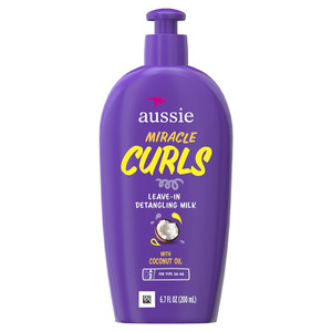 Aussie Miracle Curls Leave in Detangling Milk for Curly Hair 6.7Oz (200ml)