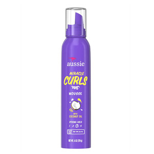 Aussie Miracle Curls Mousse with Coconut Oil for Curly Hair 6Oz (170g)