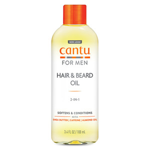 Cantu Mens 2 in 1 Hair and Beard Oil for Conditioning Softening and Promoting Healthy Growth 3.4Oz (100ml)