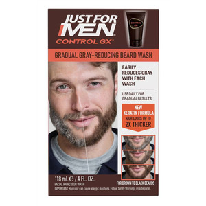 Just For Men Control GX Grey Reducing Beard Wash 4Oz (118ml)