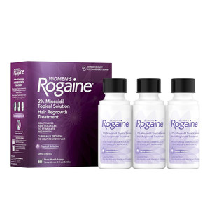 Rogaine Hair Care Womens Hair Regrowth Treatment Topical Solution 2Oz (60ml), 3Ea