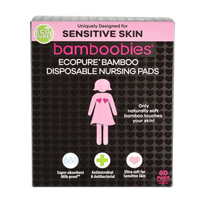 Bamboobies Disposable Nursing Pads For Breastfeeding, Sensitive Skin, 60 Ea