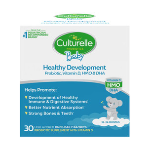 Culturelle Baby Grow Plus Thrive Probiotic and Vitamin D Packets for Digestive Immune and Bone Health 30Ea