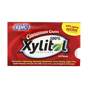 Epic Dental 100% Xylitol Sweetened, Cinnamon Gum - 12 Ea