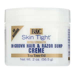 B&C Skin Tight Extra Strength In Grown Hair and Razor Bump Creme with Tea Tree Oil 2Oz (56.5g)
