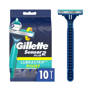 Gillette Sensor2 Plus Pivoting Head Mens Disposable Razors, 10 Ea Gillette Sensor2 Plus Pivoting Head Mens Disposable Razors, 10 Ea