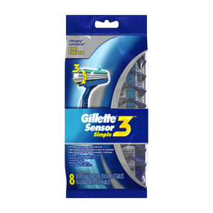 Gillette Sensor Simple 3 Mens Disposable Razors, 8 Ea Gillette Sensor Simple 3 Mens Disposable Razors, 8 Ea