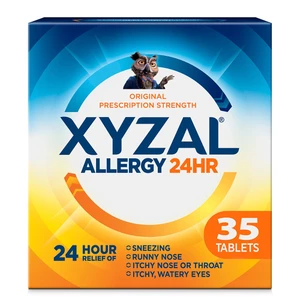 Xyzal 24 Hour Allergy Relief Tablets for Adults 35Ea