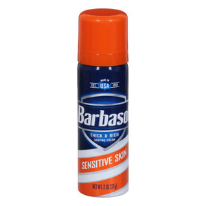 Barbasol Thick and Rich Shave Cream Sensitive Skin 2Oz (57g), Pack of 3