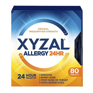 Xyzal 24 Hour Allergy Relief Original Prescription Strength Tablets, 80 Ea