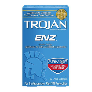 Trojan-Enz Spermicidal Lubricant Condoms - 12 Ea Trojan-Enz Spermicidal Lubricant Condoms - 12 Ea
