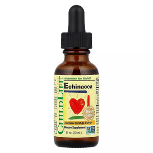 ChildLife Echinacea Dietary Supplement Natural Orange Flavor Nature Based Immune Support for Infants and Kid 1Oz (30ml)
