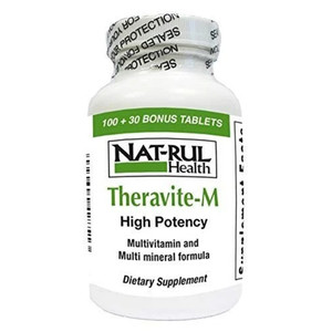 Natrul Health Theravite M with Multivitamin and Minerals Formula Tablets Support Energy Metabolism 130Ea
