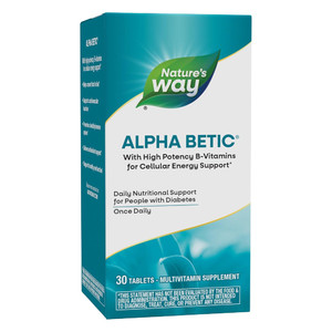 Natures Way Alpha Betic Multivitamin Tablets for Cellular Energy Support 30Ea