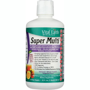 Vital Earth Super Multi High Potency Liquid, Natural Passion Fruit Flavor - 32 Oz Vital Earth Super Multi High Potency Liquid, Natural Passion Fruit Flavor - 32 Oz