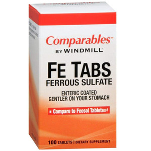 Windmill Ferrous Sulfate 325 Mg Dietary Supplement Tablets, 100 Ea Windmill Ferrous Sulfate 325 Mg Dietary Supplement Tablets, 100 Ea