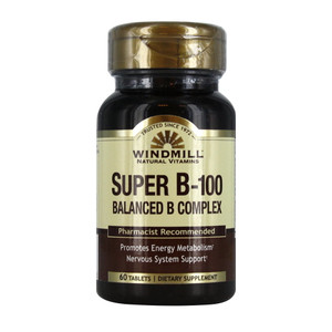 Windmill Super B-100 Balance B Complex Tablets - 60 Ea Windmill Super B-100 Balance B Complex Tablets - 60 Ea