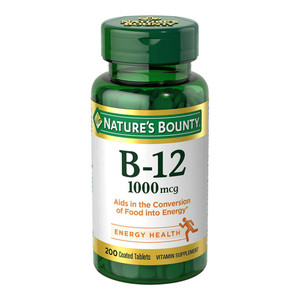 Natures Bounty Vitamin B12 1000mcg Tablets Supports Energy Metabolism 200Ea