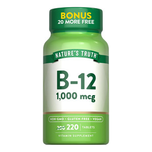 Natures Truth Vitamin B12 1000mcg Vitamin Supplement Tablets Support Energy Metabolism 220Ea