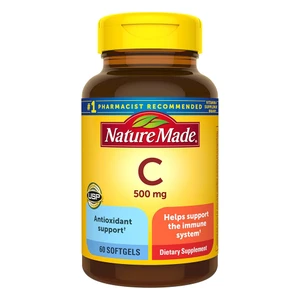 Nature Made Vitamin C 500mg Dietary Supplement Liquid Softgels Supports Immune System 60Ea