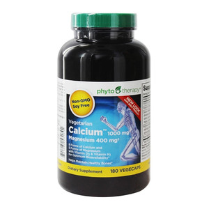 Phyto Therapy Vegetarian Calcium With Magnesium Capsules, 180 Ea Phyto Therapy Vegetarian Calcium With Magnesium Capsules, 180 Ea