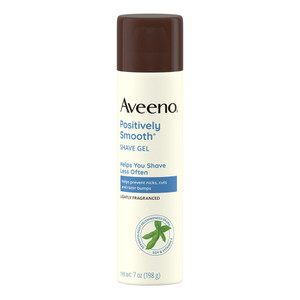 Aveeno Positively Smooth Shave Gel for Moisturizing Skin and Preventing Razor Bumps 7Oz (198g)