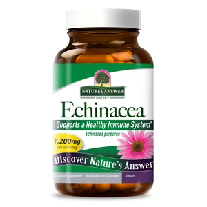 Natures Answer Echinacea 1200mg Gelatin Free Supplement Veg Capsules Supports Respiratory Health 90Ea