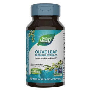 Natures Way Olive Leaf Capsules for Heart Health Support 60Ea