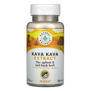 Natural Balance Kava Kava Root Extract Capsules support Calmness and Relaxation 60Ea