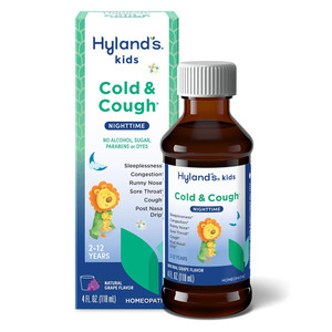Hylands Kids Grape Flavor Cold and Cough Nighttime Syrup 4Oz (118ml)