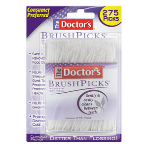 The Doctors Brushpicks Interdental Toothpicks Helps Stimulate Gums to Periodontal Health 275Ea