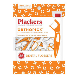 Plackers Orthopick Flosser for Braces, 36 Ea