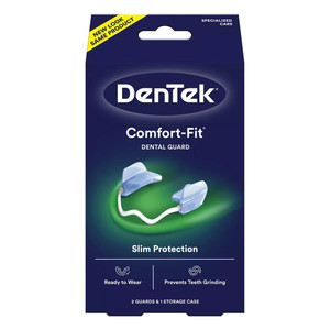 Dentek Comfort Fit Dental Guard Double Bite Pads Slim Protection 1Ea