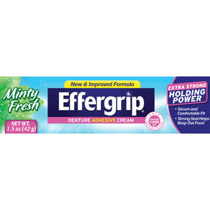 Effergrip Denture Adhesive Cream, Zinc Free Formula, 1.5 Oz Effergrip Denture Adhesive Cream, Zinc Free Formula, 1.5 Oz