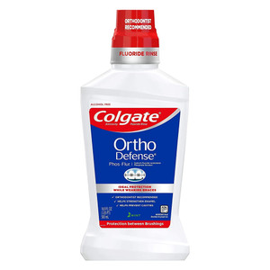 Colgate Phos-Flur Ortho Defense Anti-Cavity Fluoride Rinse Mint Orthodontic Protection Formula 16.9Oz (500ml)