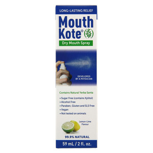 Mouth Kote Dry Mouth Spray Lemon Lime Flavor Oral Moisturizing Relief 2Oz (59ml)