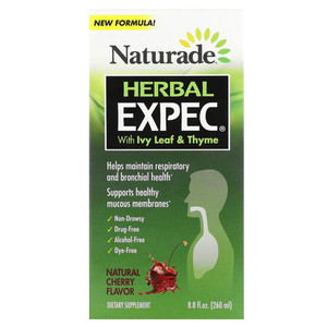Naturade Herbal Expect with Ivy Leaf and Thyme Cough Syrup Support Respiratory Health 8.8Oz (260ml)