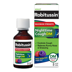 Robitussin Maximum Strength Nighttime Cough DM Relieves Runny Nose 8Oz (237ml)