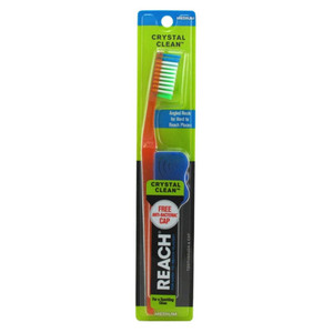 Reach Crystal Clean Toothbrush, Medium, Assorted Colors, 1 Ea
