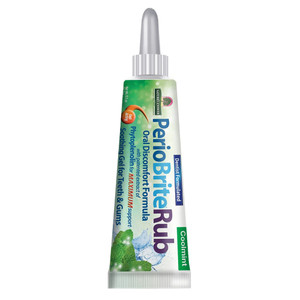 Natures Answer PerioBrite Rub Oral Discomfort Formula Cool Mint Soothing Gel for Teeth and Gums 0.5Oz (14.2g)