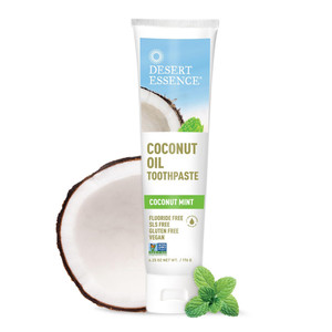 Desert Essence Coconut Oil Toothpaste Coconut Mint Gentle Cleansing Formula 6.25Oz (176g)