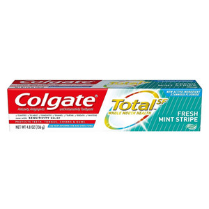 Colgate Total Toothpaste Fresh Mint Stripe Gel Antibacterial Protection Formula 4.8Oz (136g)